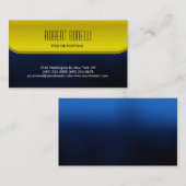 Charming Blue Yellow Muster Business Card Visitenkarte (Vorne/Hinten)