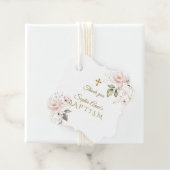 Charming Blush Gold Blume Gold Cross Taufe Geschenkanhänger (Beispiel)