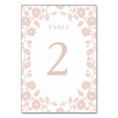 Charming Blush White Romantic Folklore Blume Tischnummer (Vorderseite)