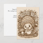 Charming Boho Mushroom Vielen Dank Dankeskarte (Vorne/Hinten)