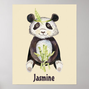 Charming Boho Panda Personalisiert Poster