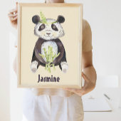 Charming Boho Panda Personalisiert Poster