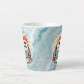 Charming Bookish Penguin Cozy Latte Coffee Mug Milchtasse (Vorderseite)