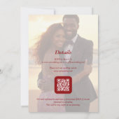 Charming Botanical Winter Frame Back Photo Wedding Einladung (Rückseite)