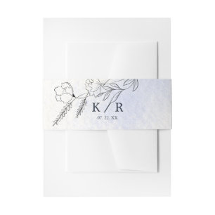 Charming Botanics Minimalistische Hochzeitband Einladungsbanderole