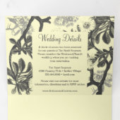 Charming Botanische Hochzeit Dreifach Gefaltete Einladung (Innen Erste Seite)