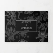 Charming Botanische Hochzeit Dreifach Gefaltete Einladung (Cover)