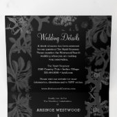 Charming Botanische Hochzeit Dreifach Gefaltete Einladung (Innen Erste Seite)