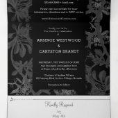 Charming Botanische Hochzeit Dreifach Gefaltete Einladung (Innenseite Mitte)