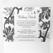 Charming Botanische Hochzeit Dreifach Gefaltete Einladung (Innen Erste Seite)