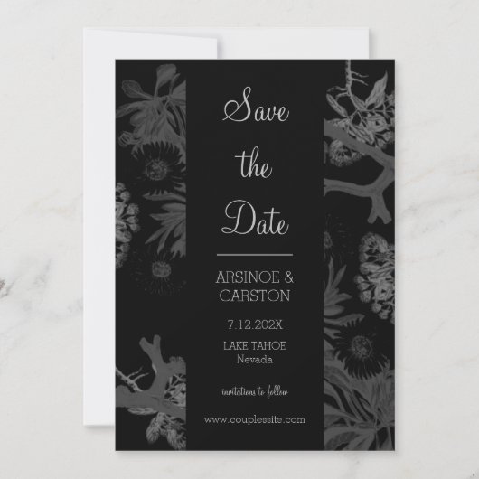 Charming Botanische Hochzeit Save The Date (Vorderseite)