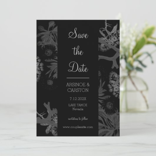 Charming Botanische Hochzeit Save The Date (Stehend Vorderseite)