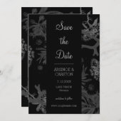 Charming Botanische Hochzeit Save The Date (Vorne/Hinten)