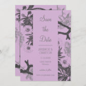 Charming Botanische Hochzeit Save The Date (Vorne/Hinten)