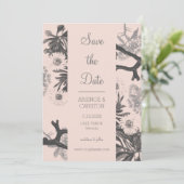 Charming Botanische Hochzeit Save The Date (Stehend Vorderseite)
