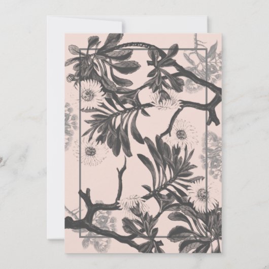 Charming Botanische Hochzeit Save The Date (Rückseite)