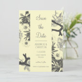 Charming Botanische Hochzeit Save The Date (Stehend Vorderseite)