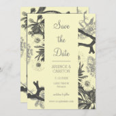 Charming Botanische Hochzeit Save The Date (Vorne/Hinten)
