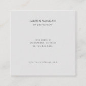 Charming Botanische Minimalistische Visitenkarte (Rückseite)