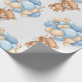 Charming Boy Teddy Bear Balloon Geschenkpapier (Ecke)
