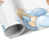 Charming Boy Teddy Bear Balloon Geschenkpapier (Rolleneckpunkt)