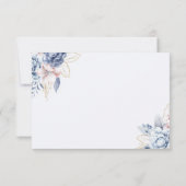 Charming Bridal Shower with Blue-Toned Flowers Dankeskarte (Rückseite)