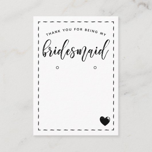 Charming´Bridesmaid Vielen Dank, dass Sie Display Begleitkarte (Vorderseite)