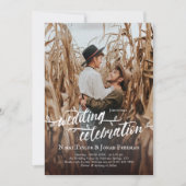 Charming Brush Script Foto Hochzeitseinladung Einladung (Vorderseite)