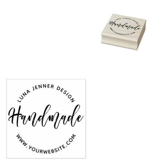 Charming Brush Script handmade Gummistempel (Stempel)