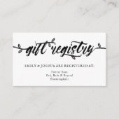 Charming Brush Script-Kalligrafie-Geschenkregister Begleitkarte (Vorderseite)