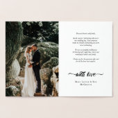 Charming Brush Script Vielen Dank für Ihr Hochzeit Folienkarte (Innenseite)