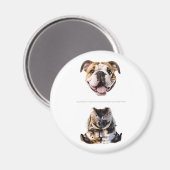 Charming Bulldog Sauberkeit/Geschirrspüler Magnet (Vorderseite/Rückseite)