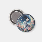 Charming Bunny in einer Frühlingswiese unter einem Magnet (Vorderseite/Rückseite)