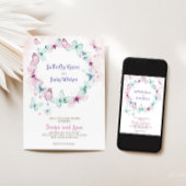 Charming Butterfly Baby Dusche Einladung