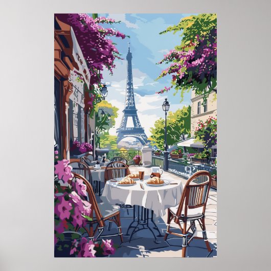 Charming Café Scene Poster (Vorne)