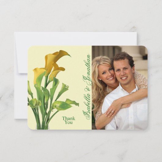 Charming Calla Lily Wedding Dankeschön Card (Rückseite)