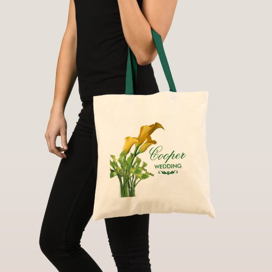 Charming Calla Lily Wedding Tote Bag Tragetasche (Vorderseite (Produkt))