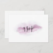 Charming Calligraphy Pink Watercolor Wedding RSVP (Vorne/Hinten)