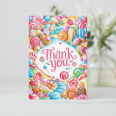 Charming Candyland danke Karte (Stehend Vorderseite)