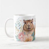 Charming Capybara Trio und Floral Bliss Kaffeetasse (Links)