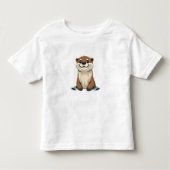 Charming Cartoon Otter Kleinkind T-shirt (Vorderseite)