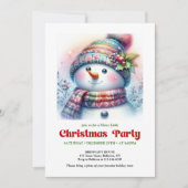 Charming cartoon snowman holiday invite digital einladung (Vorderseite)