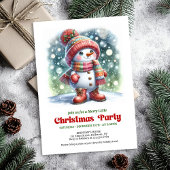 Charming cartoon snowman invite festive cheer  einladung