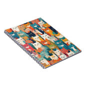Charming Cat Collage Notebook - Lebhaftes Design Notizblock (Rechte Seite)