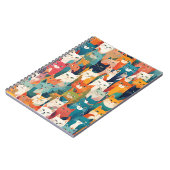 Charming Cat Collage Notebook - Lebhaftes Design Notizblock (Linke Seite)