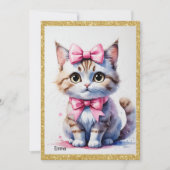 Charming Cat Geburtstagseinladungen Einladung (Vorderseite)