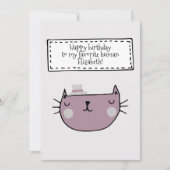 Charming Cat Lover's Geburtstagskarte (Vorderseite)