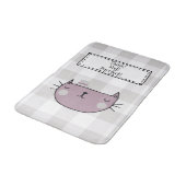 Charming Cat Lover's Purfect Buffalo kariert Badematte (Schrägansicht)
