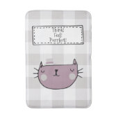 Charming Cat Lover's Purfect Buffalo kariert Badematte (Vorderseite Vertikal)