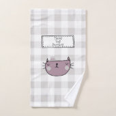 Charming Cat Lover's Purfect Buffalo kariert Badhandtuch Set (Handtuch)